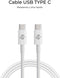 SUBBLIM SUBCAB-C10011 USB-kabel USB 2.0 2 m USB C Wit
