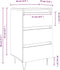 vidaXL - Nachtkastjes - 2 - st - 40x35x69 - cm - bewerkt - hout - betongrijs