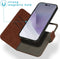 iMoshion Hoesje Geschikt voor iPhone 14 Pro Max Hoesje Met Pasjeshouder - iMoshion Uitneembare 2-in-1 Luxe Bookcase - Bruin