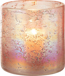 J-Line windlicht - glas - roze - medium