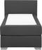 PRESIDENT - Boxspringbed - Donkergrijs - 90 x 200 cm - Polyester
