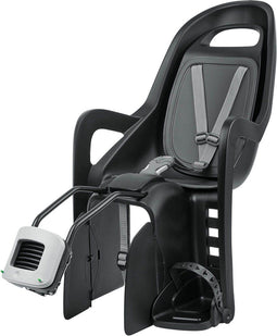 Polisport Groovy FF - Fietsstoeltje Achter - Ergonomisch ontwerp met 3-punts gordel - Zwart/Grijs