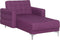 ABERDEEN - Chaise longue - Paars - Symmetrisch - Polyester