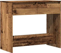 vidaXL - Wandtafel - 89x41x76,5 - cm - bewerkt - hout - oud - houtkleurig