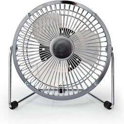 Nedis Tafelventilator - USB Gevoed - Diameter 150 mm 3 W 1 Snelheid - Chroom
