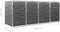 vidaXL - Containerberging - vierdubbel - 276,5x77,5x112,5 - cm - roestvrij - staal