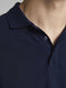 JACK&JONES PREMIUM JPRBLALOGO SPRING SS POLO NOOS - Polo - Katoen met stretch - Donkerblauw - Maat L