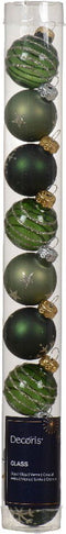 Kerstballen glas d3 cm groen 9st
