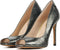 Lodi Wolis-te - Dames Pumps - Leer - Slangenprint - Blokhak 10 cm - Lood - Maat 37