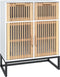 vidaXL - Dressoir - 60x30x75 - cm - bewerkt - hout - wit