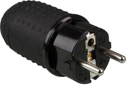 Perel Robuuste IP44 rubberen stekker, kracht en weerbestendig