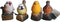 Tuinbeeld Vogel poly sensor 10x7x12cm (1 stuk) assorti
