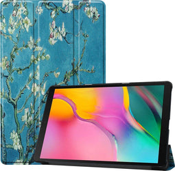 3-Vouw sleepcover hoes - Geschikt voor Samsung Galaxy Tab S5e 10.5 inch- Van Gogh Amandelboom