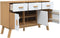 vidaXL - Dressoir - OLDEN - 114x43x73,5 - cm - massief - grenenhout - wit - en - bruin