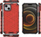 Lunso - Honinggraat Armor Backcover hoes - Geschikt voor iPhone 13 - Rood