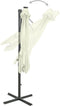 vidaXL - Zweefparasol - met - paal - en - LED-verlichting - 300 - cm - azuurblauw