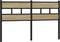 vidaXL - Hoofdbord - 150 - cm - ijzer - en - bewerkt - hout - sonoma - eikenkleurig
