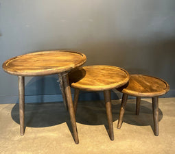 Salontafels rond - salontafel set van 3 - salontafel 59 cm