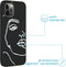 iMoshion Hoesje Geschikt voor iPhone 12 Pro Max Hoesje Siliconen - iMoshion Design hoesje - Wit / Zwart / Line Art Woman White
