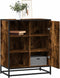 vidaXL - Dressoir - 62x35x76 - cm - bewerkt - hout - gerookt - eikenkleurig