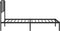 vidaXL - Bedframe - met - hoofdbord - metaal - zwart - 100x190 - cm