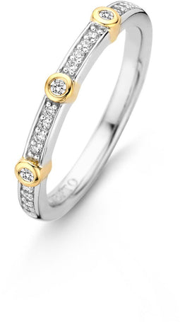 TI SENTO Ring 12149ZY - Zilveren dames ring - Zirkonia - Maat 50