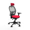 Jorquera Piqueras y Crespo 3D036N2 - Bureaustoel met hoofdsteun - Verstelbare hoogte - Rood