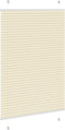 vidaXL - Plissé - rolgordijn - 85x100 - cm - stofbreedte - 84,4 - cm - polyester - crème
