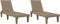 vidaXL - Ligbedden - 2 - st - 155x58x83 - cm - polypropeen - lichtbruin