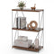 Costway Multifunctionele Plank met 3 Niveaus Vrijstaande Boekenkast met Metalen Frame