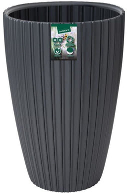 Bloempot - Garden ID - Fancy - 40 x 58 cm - Voor tuin, balkon of interieur - Antraciet