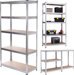 GreenBlue - Opbergrek / Stellingkast - 180x90x40cm - Metaal - aantal planken: 5