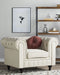 Fauteuil CHESTERFIELD Stof Beige