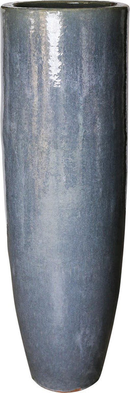 PTMD Faylin Ronde Bloempot - H142xØ47 cm - Geglazuurd Keramiek - Grijs