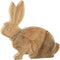 J-Line decoratie Konijn Knoop - hout - naturel - medium - paasdecoratie