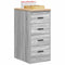 vidaXL - Garagekast - 40x51x85 - cm - massief - grenenhout - grijs - sonoma