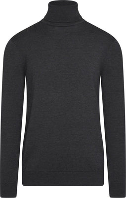 Cappuccino Italia - Heren Sweaters Coltrui Charcoal - Grijs - Maat XXL