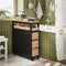 SoBuy BZR54-SCH - Archiefkast - MDF & Bamboe - 4 Laden - Zwart - 24x82x65cm