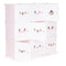 Speelgoedkast - 110x110x37 cm - 9 deuren - roze - snuitjes