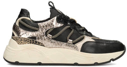 PS Poelman CIROP - Dames Sneakers - Chunky zool 4 cm - Zwart