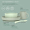 , Babyservies van siliconen, met robuuste zuignap, incl. kom 350 ml + bord 400 ml + beker 240 ml + l