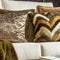 Dutch Decor KEE - Sierkussen 45x45 cm - fluffy - met zigzagstrepen – Chocolate Martini - multicolour - Inclusief binnenkussen