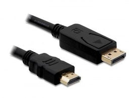 Delock - DisplayPort naar HDMI - Male/male - 2m Zwart