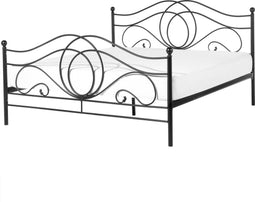 LYRA - Tweepersoonsbed - Zwart - 160 x 200 cm - Metaal