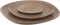 J-Line Louise bord - keramiek - cognac - large - 4 stuks - woonaccessoires