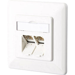 BTR Cat 6 RAL 9010 inbouw-netwerkdoos