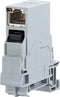 BTR dubbele koppeling voor DIN-rail CAT 6 RAL 7035