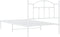 vidaXL - Bedframe - met - hoofdbord - metaal - wit - 100x190 - cm