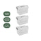 BRASQ Opbergbox Set van 3 - 20 Liter - Stapelbaar - 39x29x18 cm (set van 3)