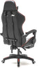 Gamestoel met voetsteun Cyclone tieners - bureaustoel - racing gaming stoel - rood zwart